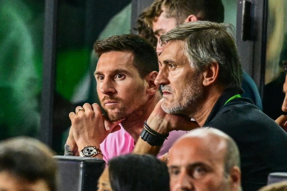 Messi was forced to watch Inter Miami from the stands on Saturday. AFP