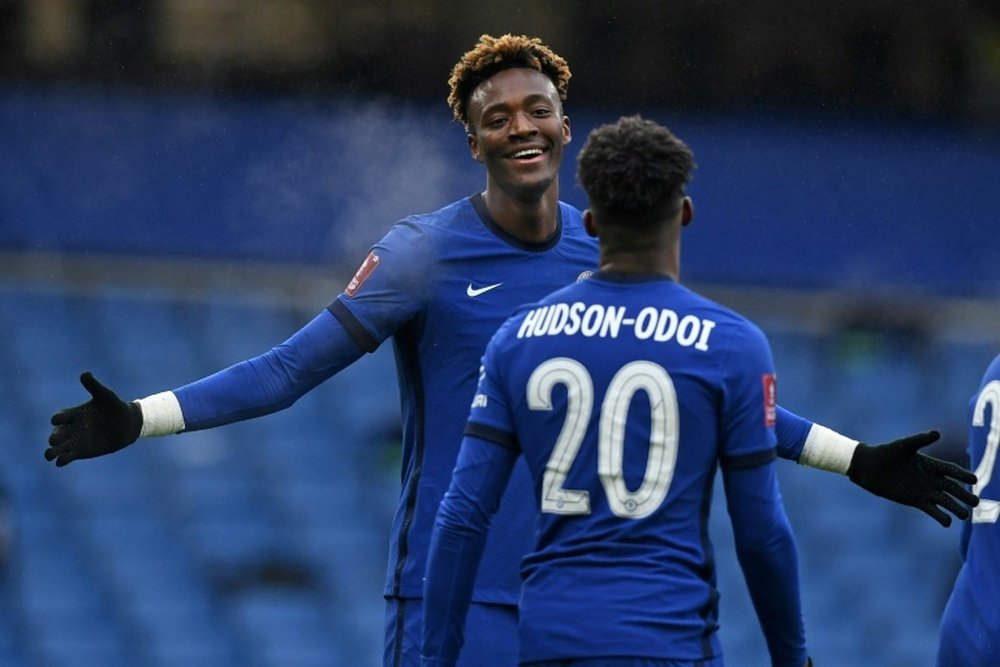 Tammy Abraham got a hat-trick to send Chelsea into the last 16 of the FA Cup. AFP