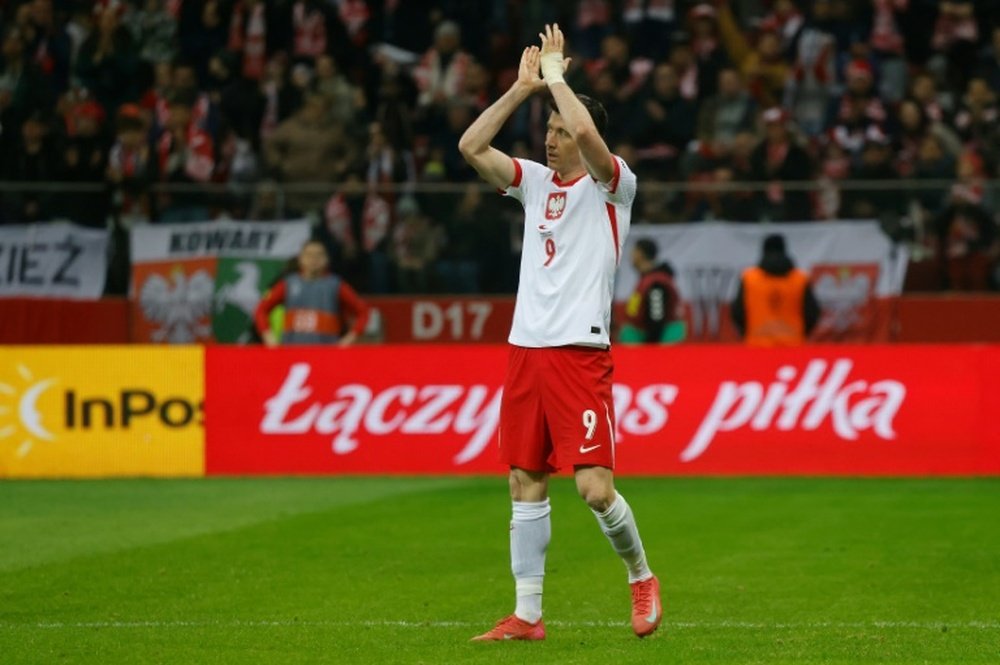 Lewandowski's last start for Poland was against Lithuania in March. AFP
