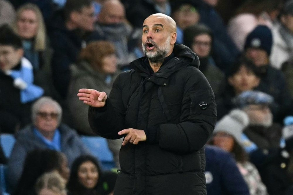 Pep Guardiola takes his team to Real Madrid on Wednesday. AFP
