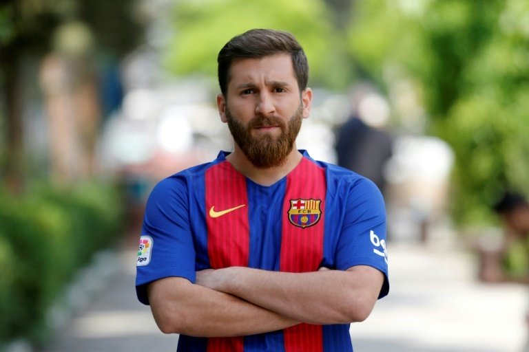 Reza Parastesh has become a sensation in Iran for his resemblance to Lionel Messi