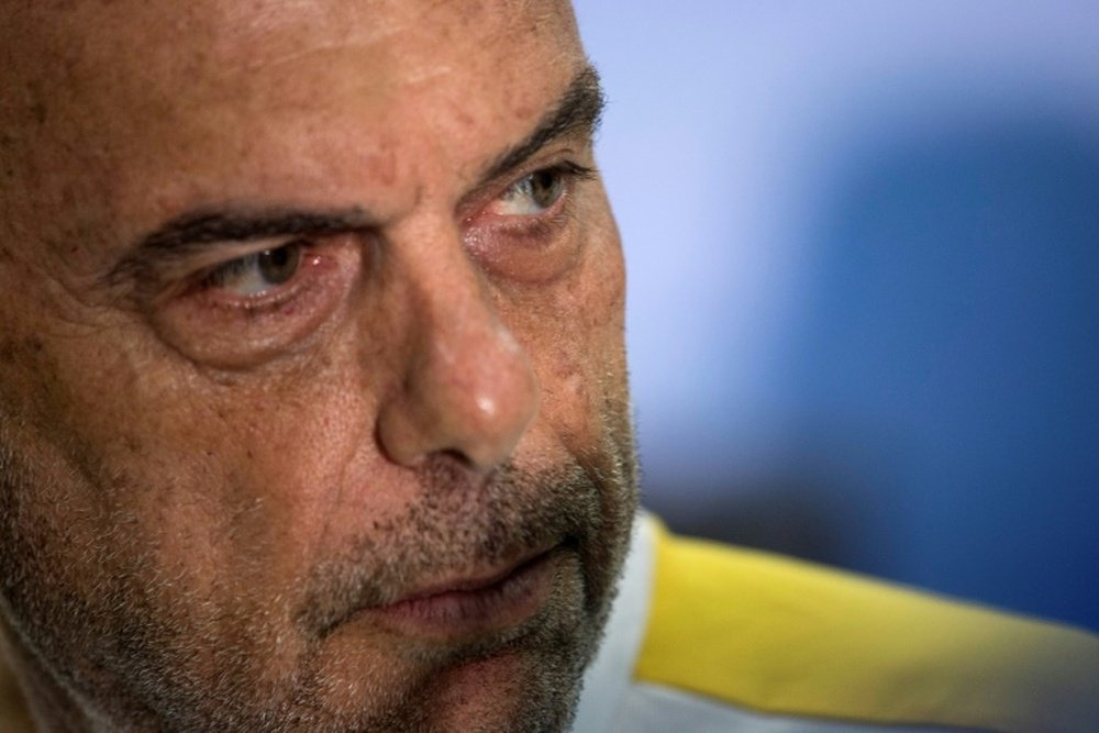 Ghana coach Avram Grant attends a press conference in Port-Gentil on January 16, 2017. AFP
