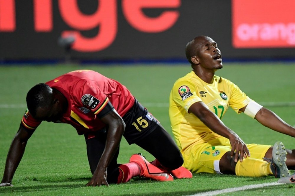 Musona missed an open goal as Zimbabwe drew with Uganda. AFP