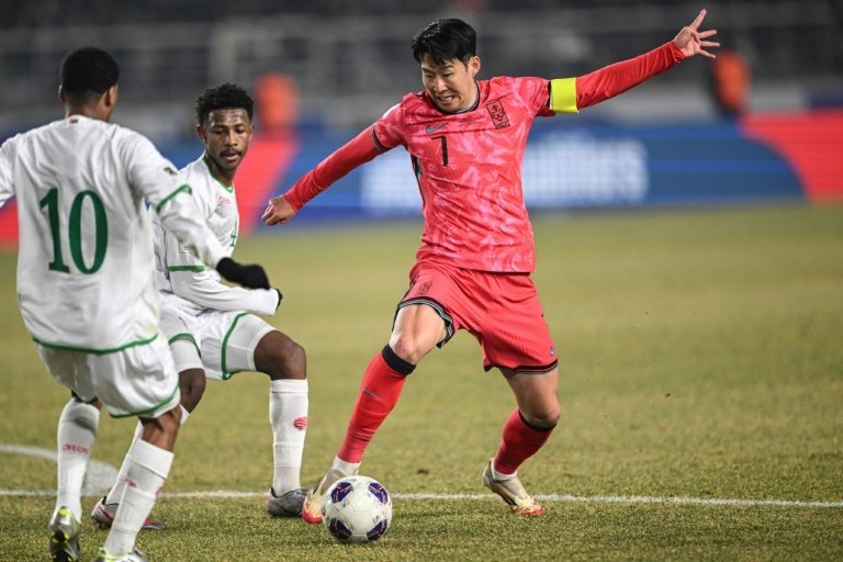 Son failed to get on the scoresheet as South Korea drew 1-1 with Oman. AFP