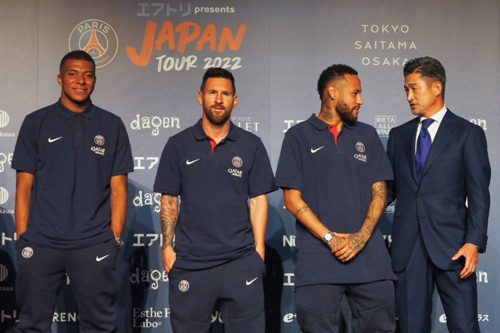 PSG have arrived in Japan for a pre-season tour. AFP