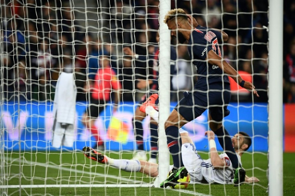 Choupo-Moting is sorry for preventing a PSG goal in comical fashion. AFP