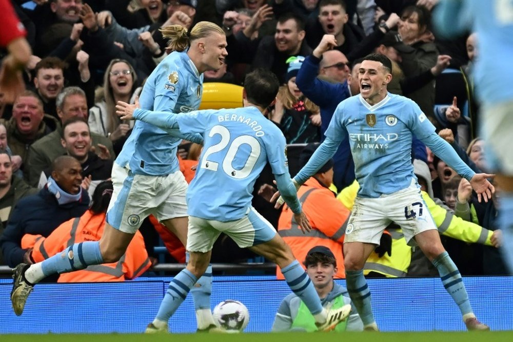 City underlined their hunger to win an unprecedented fourth successive PL title. AFP