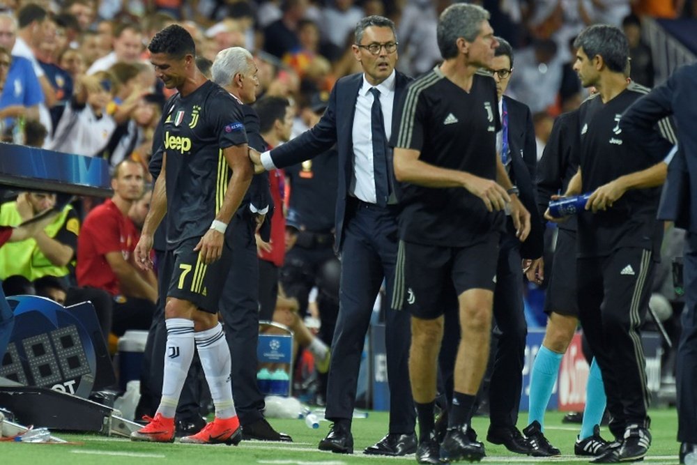 Ronaldo saw red against Valencia. AFP