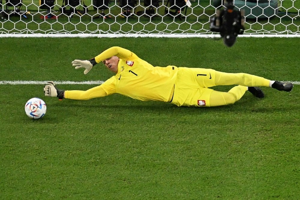 Szczesny's double save kept Poland in contention against Saudi Arabia. AFP