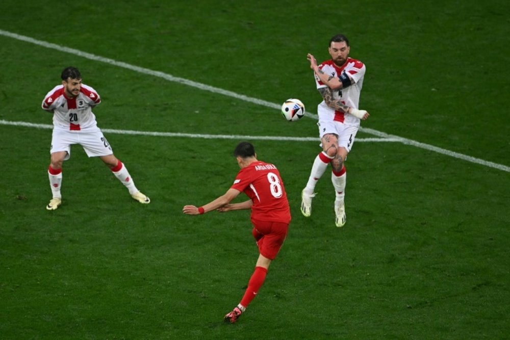 Arda Guler gave Turkey a 2-1 lead against Georgia at Euro 2024. AFP