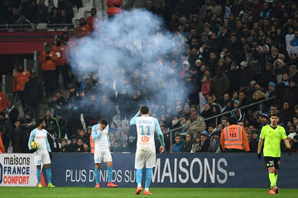 Balotelli scores but Marseille crisis deepens as firework explodes, fans strike.