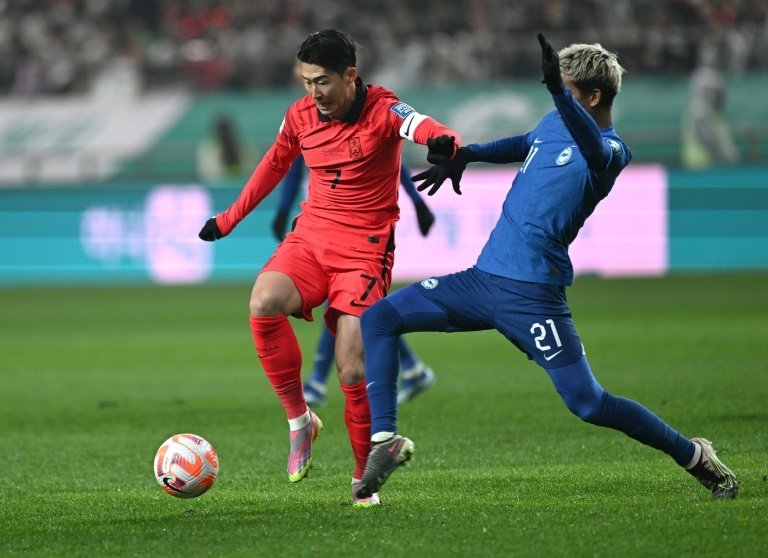 South Korea's Son Heung-min was on the scoresheet against Singapore. AFP