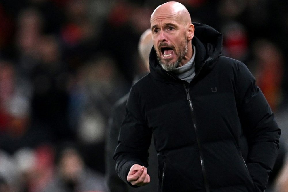 Erik ten Hag's Manchester United held Liverpool to a 0-0 draw at Anfield. AFP