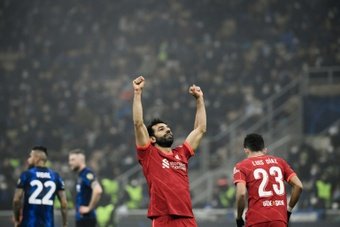 Mo Salah scored as two late goals gave Liverpool a 0-2 win over Inter. AFP