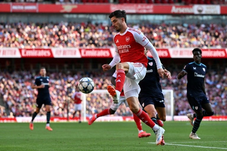 Arsenal's Kai Havertz has undergone knee surgery. AFP