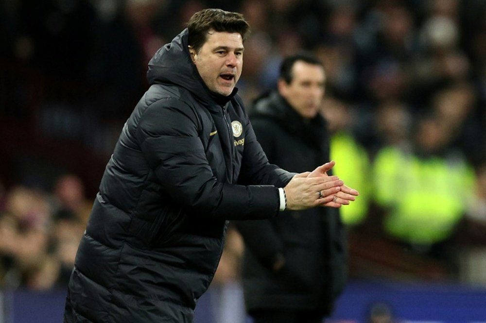 Pochettino's men gave arguably their best performance this season to beat Villa 3-1. AFP