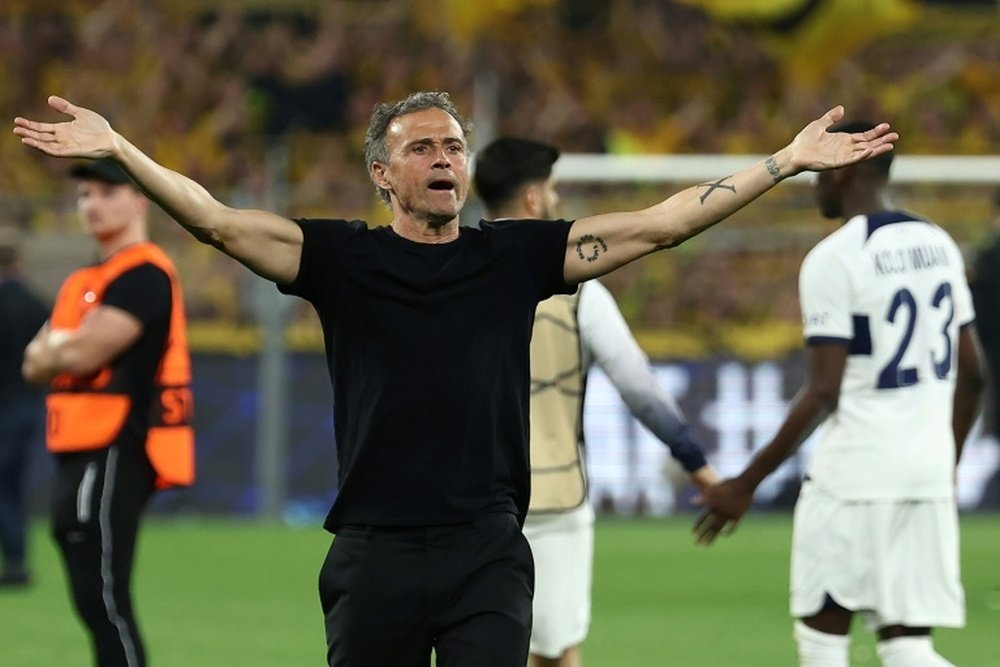 Luis Enrique was hopeful his side would still reach the Champions League final. AFP