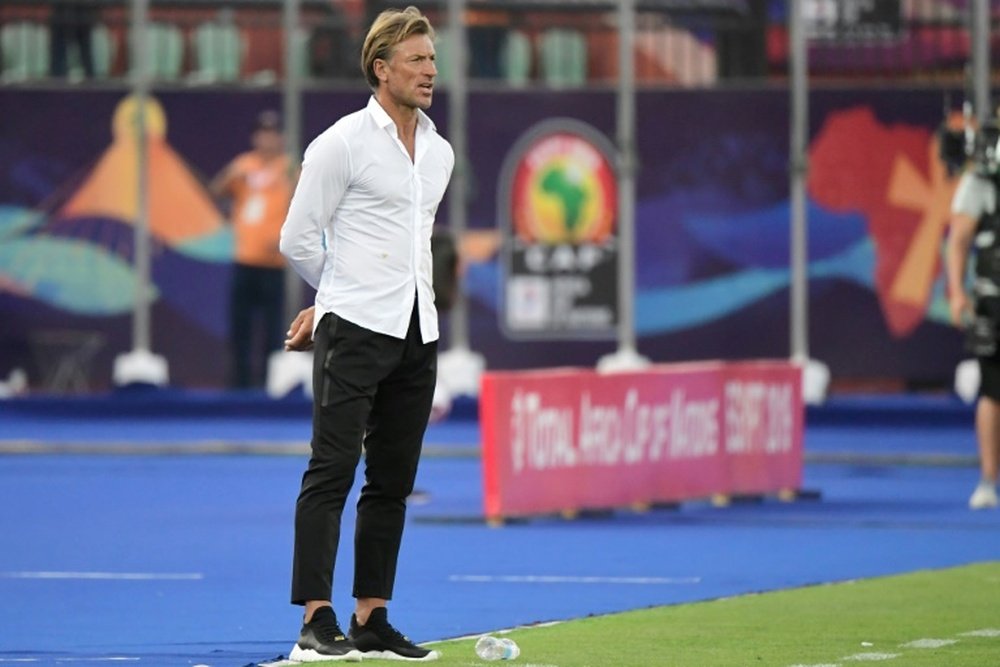 Morocco coach Renard was shocked that his players were not allowed to drink during the game. AFP