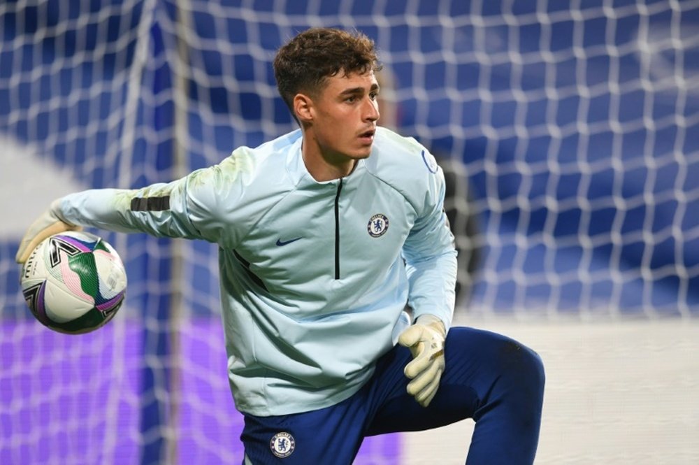Kepa is on the bench. AFP