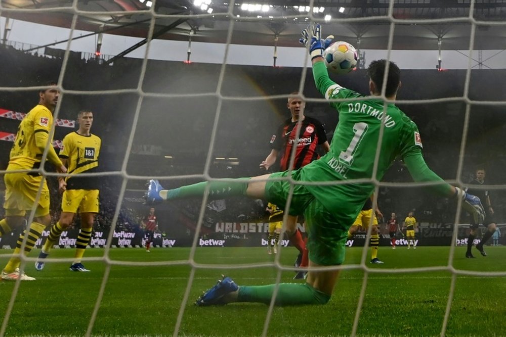 Kobel went off injured during the 3-3 draw with Eintracht Frankfurt on Sunday. AFP
