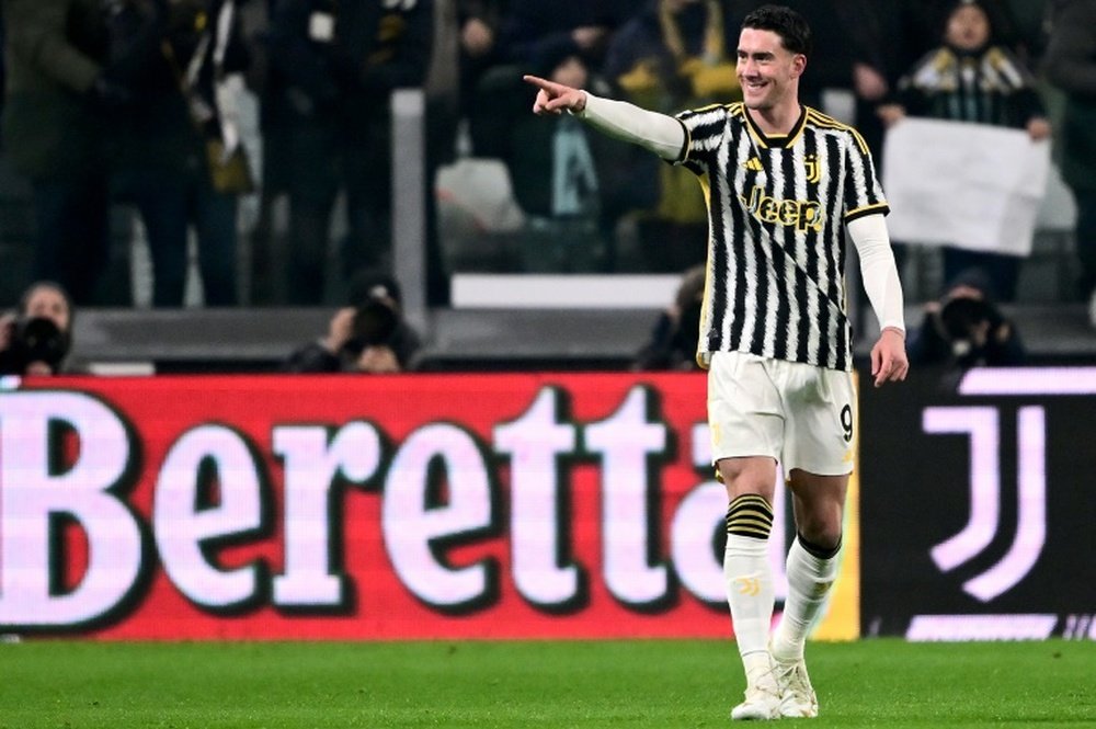 Vlahovic earned Juventus their sixth straight win in all competitions. AFP