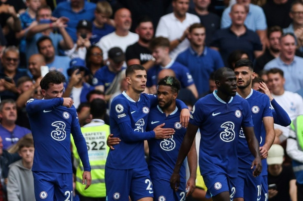 Kai Havertz got Chelsea's winning goal v West Ham. AFP