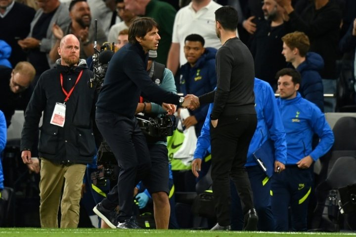Conte spoke about Arteta's work at Arsenal. AFP