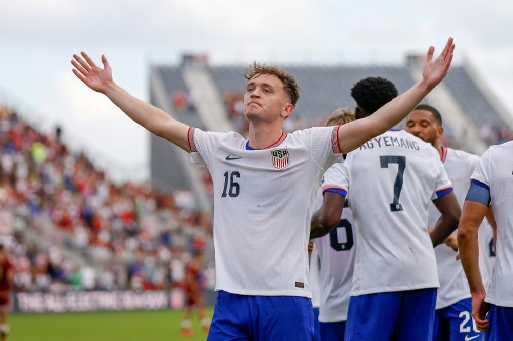 Jack McGlynn scored during the USA against Venezuela international friendly. AFP