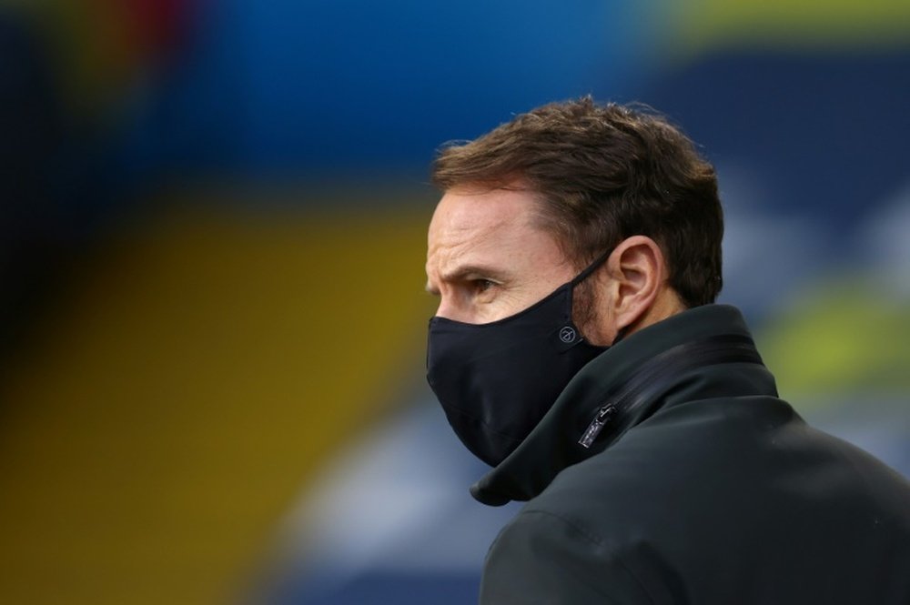 Gareth Southgate says footballers should be given the vaccine. AFP