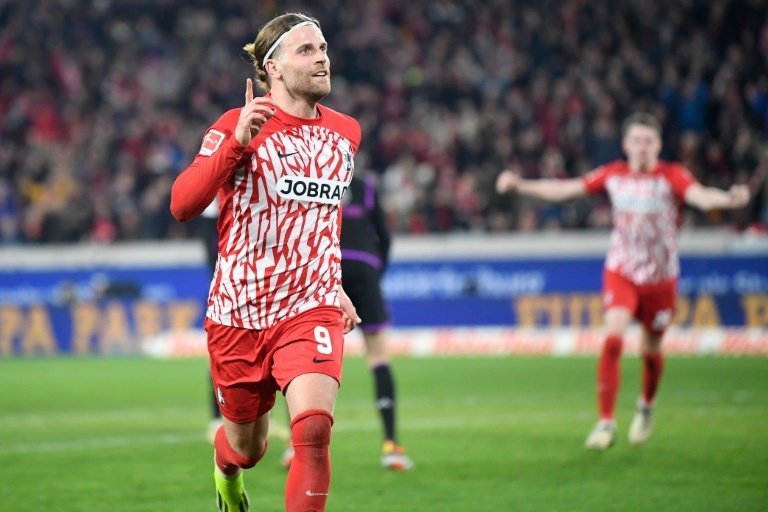 Freiburg's Lucas Hoeler scored a late equaliser for Freiburg on Friday. AFP