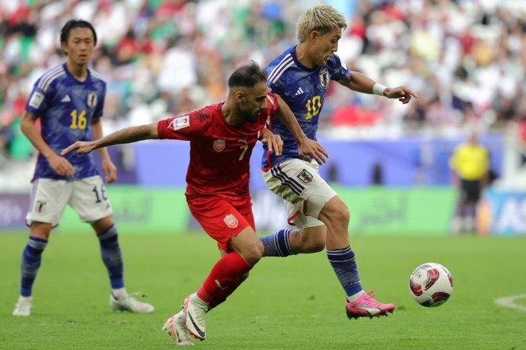 Japan beat Bahrain in their Asian Cup last 16 game in Doha. AFP
