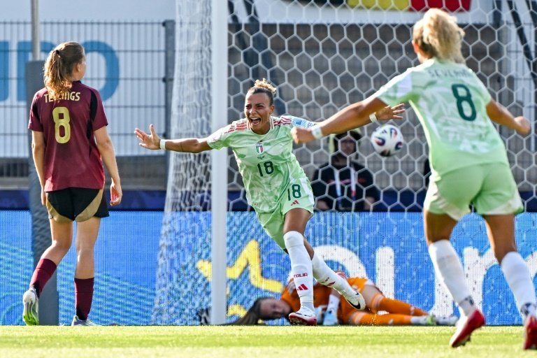 Arianna Caruso scored Italys winner against Belgium. AFP