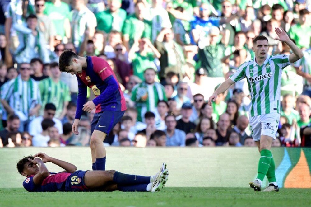 Lamine Yamal shone but his team drew at Real Betis in La Liga. AFP