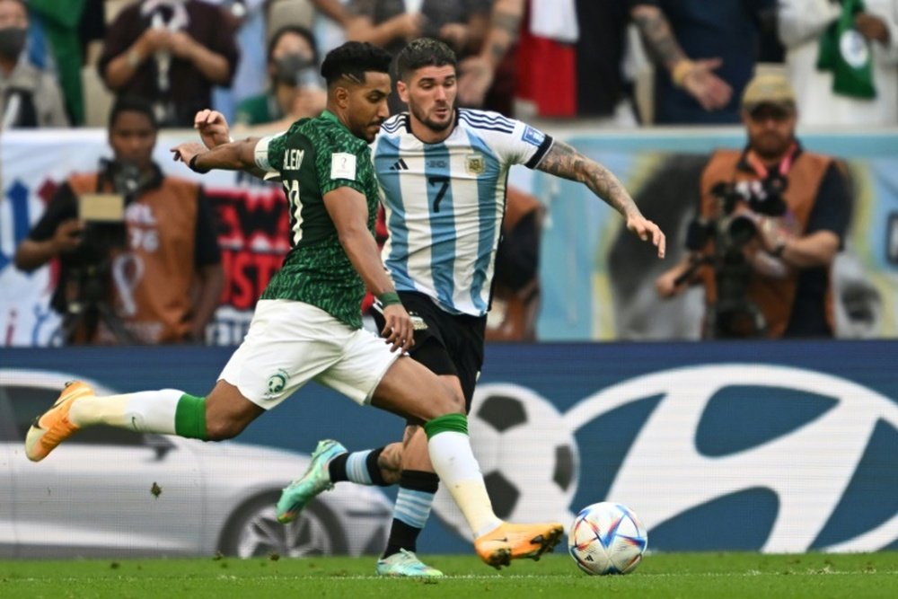 Salem Al-Dawsari got the winning goal for Saudi Arabia against Argentina. AFP