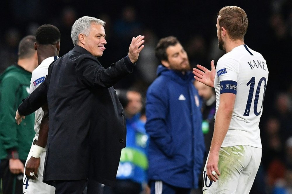 Kane absence has Mourinho down in the dumps. AFP