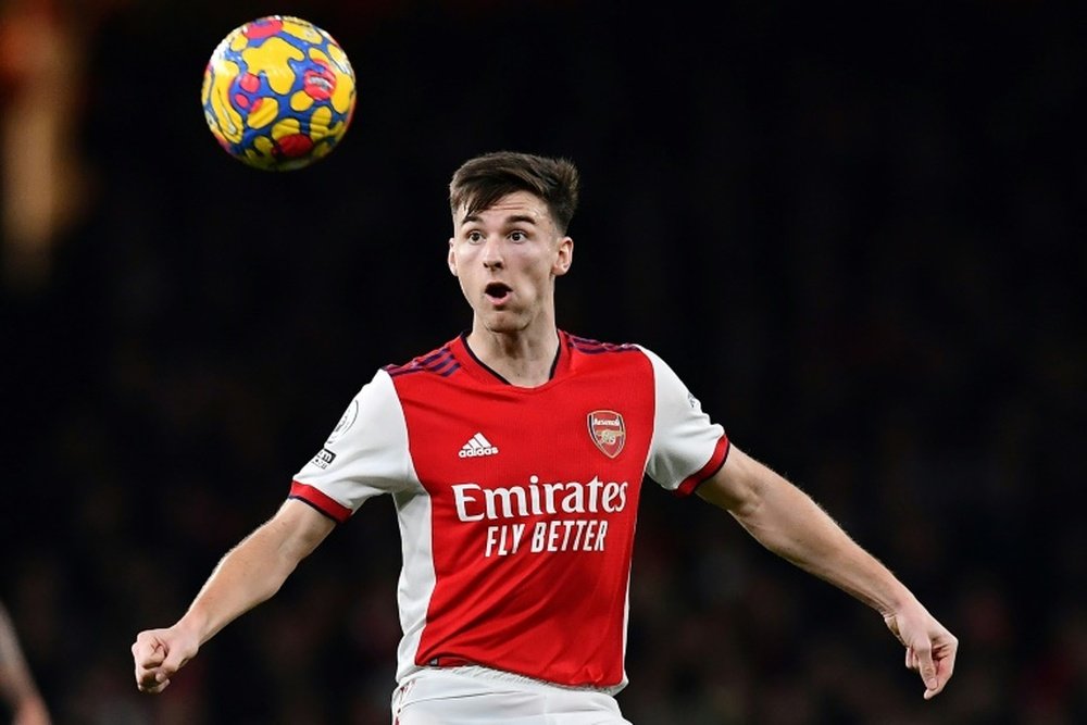 Arsenal defender Kieran Tierney is expected to be out for the rest of the season. AFP