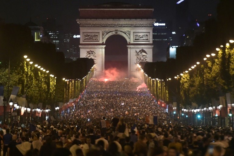 Paris celebrates France's march to the World Cup final