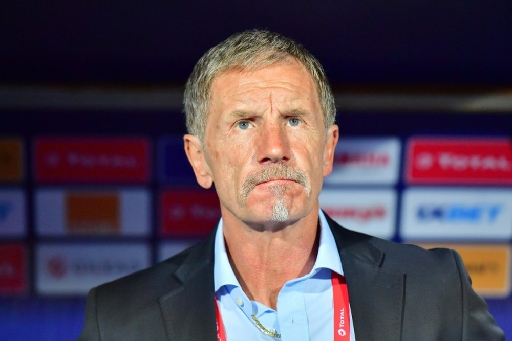 Stuart Baxter's South Africa were beaten by a late Nigeria goal in the quarter-finals. AFP