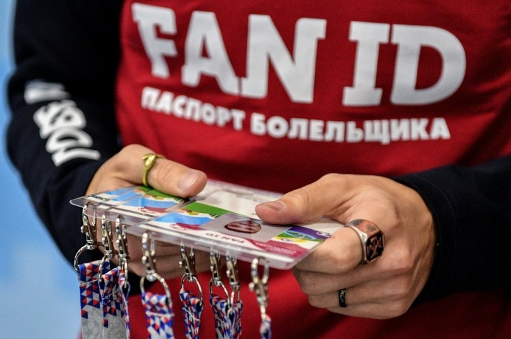 Russia's visa system is avoided by having a Fan ID card. AFP