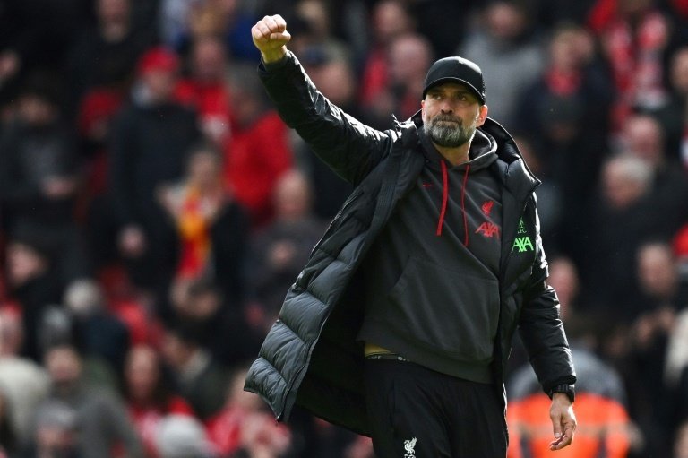 Jurgen Klopp remains on course for a fairytale end to his time at Anfield. AFP