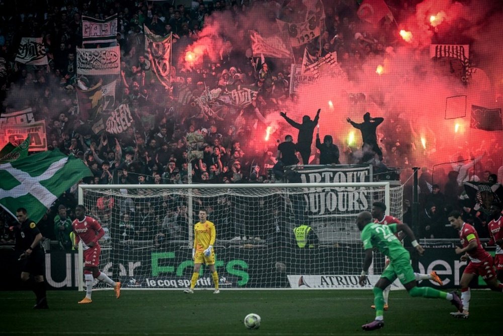 No fans allowed at Saint-Etienne's final home game. AFP