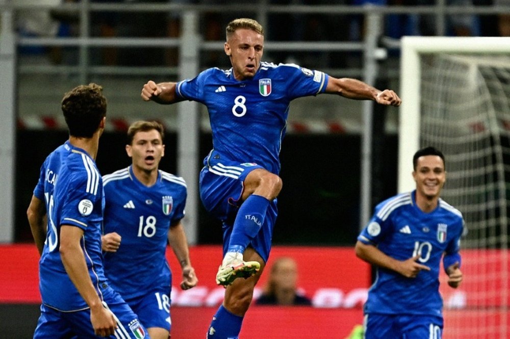 Freattesi's brace moved Italy level on seven points with Ukraine. AFP