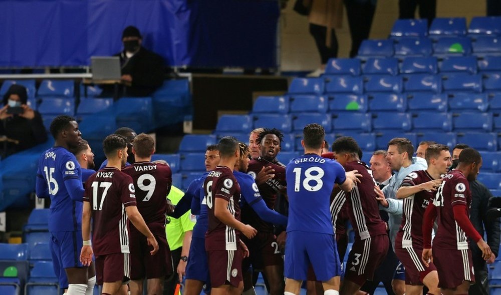 Chelsea and Leicester have been fined by the FA. AFP