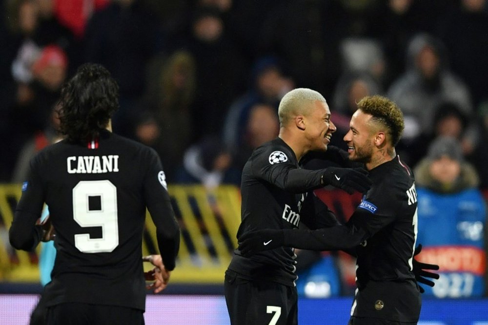 Neymar, Mbappe and Cavani were all on the scoresheet for PSG. AFP