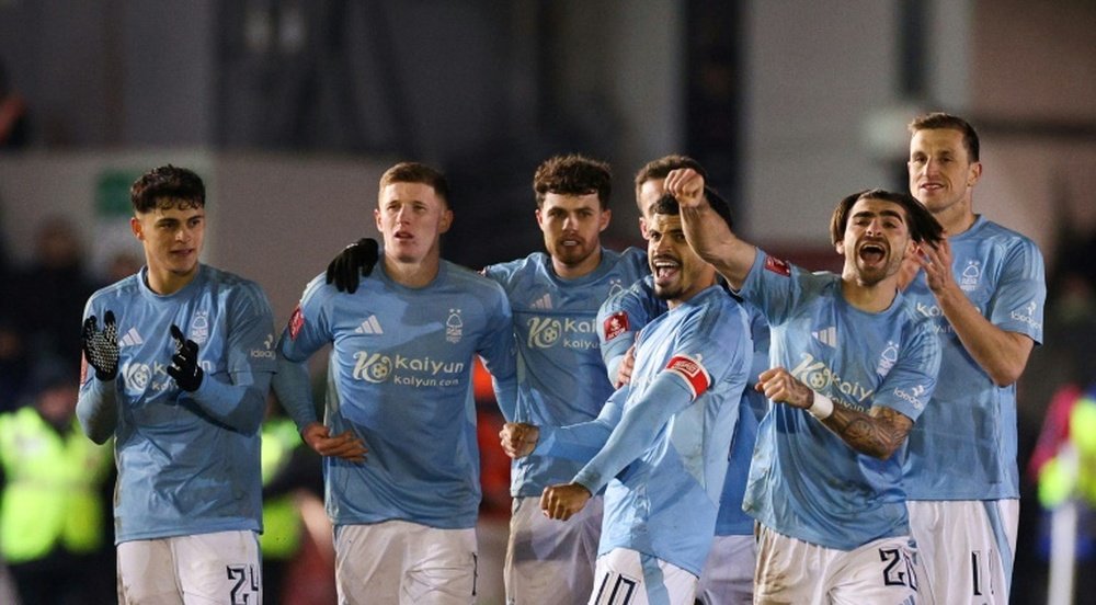 Forest survived a huge scare to beat 10-man Exeter. AFP