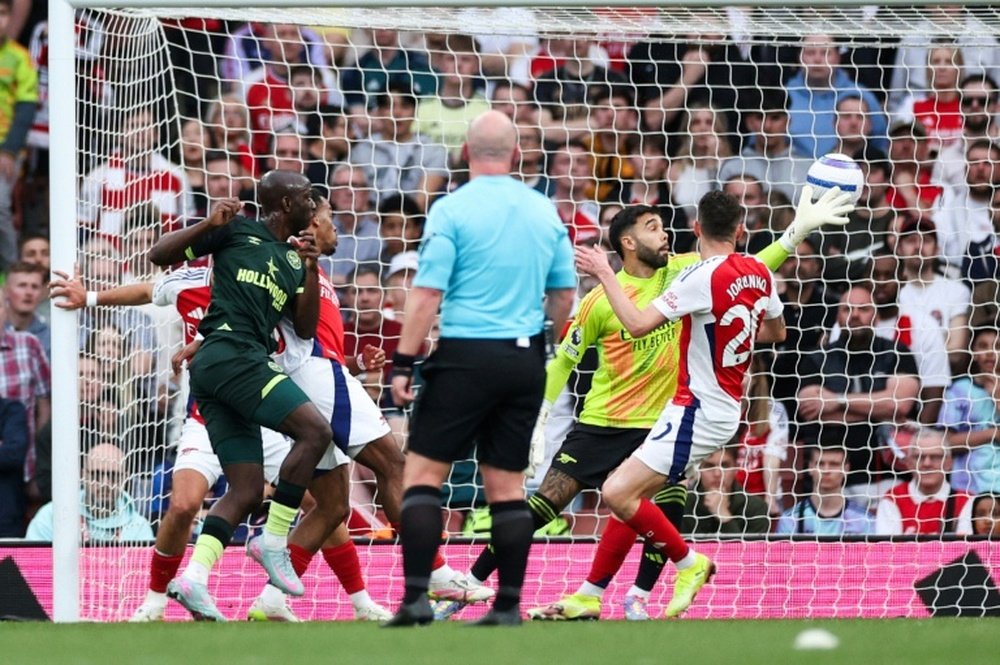 Wissa scored the equaliser for Brentford against Arsenal. AFP