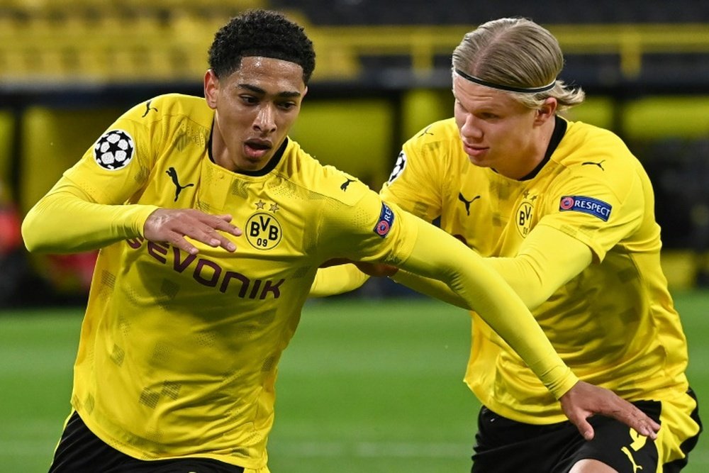 Both Bellingham (L) and Haaland (R) are amongst Europe's hottest prospects. AFP
