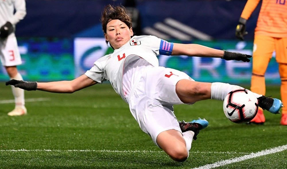 Football's coming home for Japan's Saki Kumagai. AFP