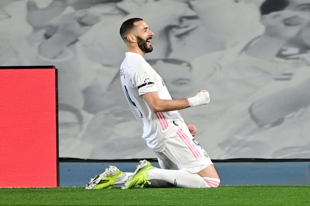 Karim Benzema has been Madrid's star man this season. AFP