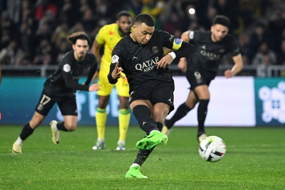 Kylian Mbappe scored his 21st Ligue 1 goal of the season. AFP